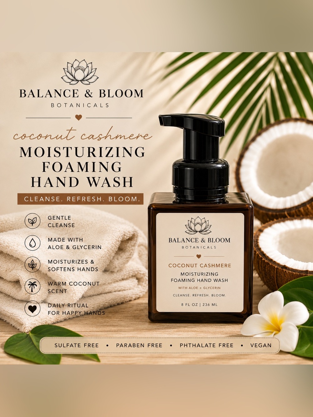 Foaming Hand Wash | Coconut Cashmere | 8oz